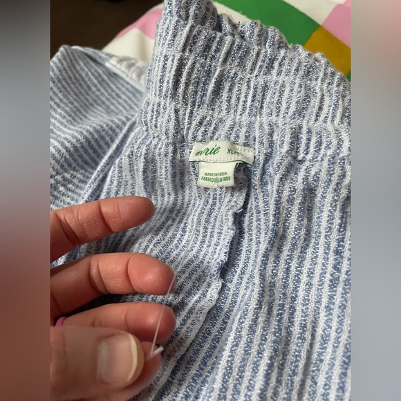 BNWOT Aerie Real Good Gauze Stripe Cotton Blend Elastic Waist Pull on Pant - Picture 9 of 9